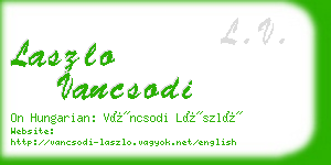 laszlo vancsodi business card